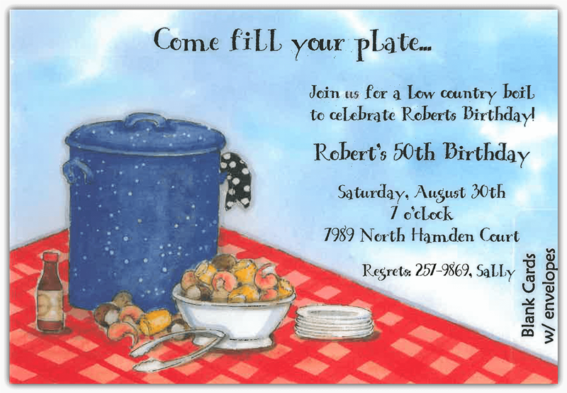 Low Country Boil Invitations