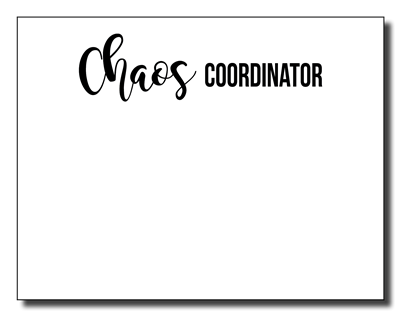 Chaos Coordinator Notepad